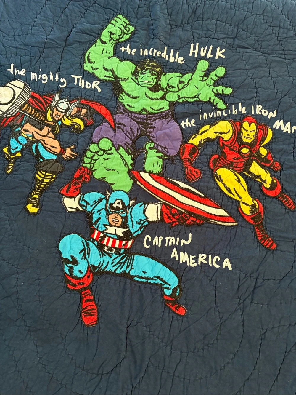 Pottery Barn Kids Full/Queen Marvel Superheroes Quilted Cotton Quilt 86x86